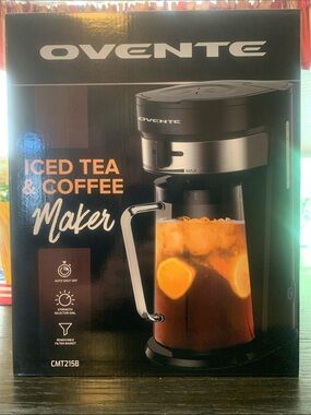 NEVER USED! Ovente Black Iced Tea & Coffee Maker